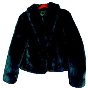 I.N.C.-International Concepts Green faux Fur Jacket, NWOT